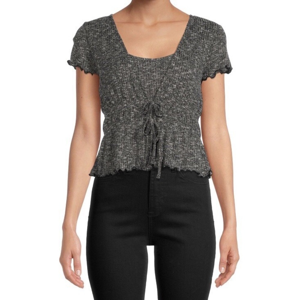 No Boundaries Juniors Twin Set Top Cardigan Small 3-5 New with Tags Black Cute